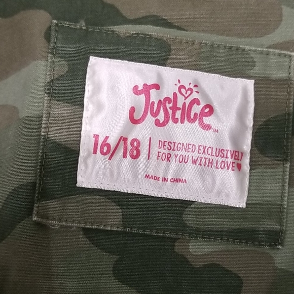 New Justice Cropped Camo Jacket - SZ 16/18 - Picture 5 of 5